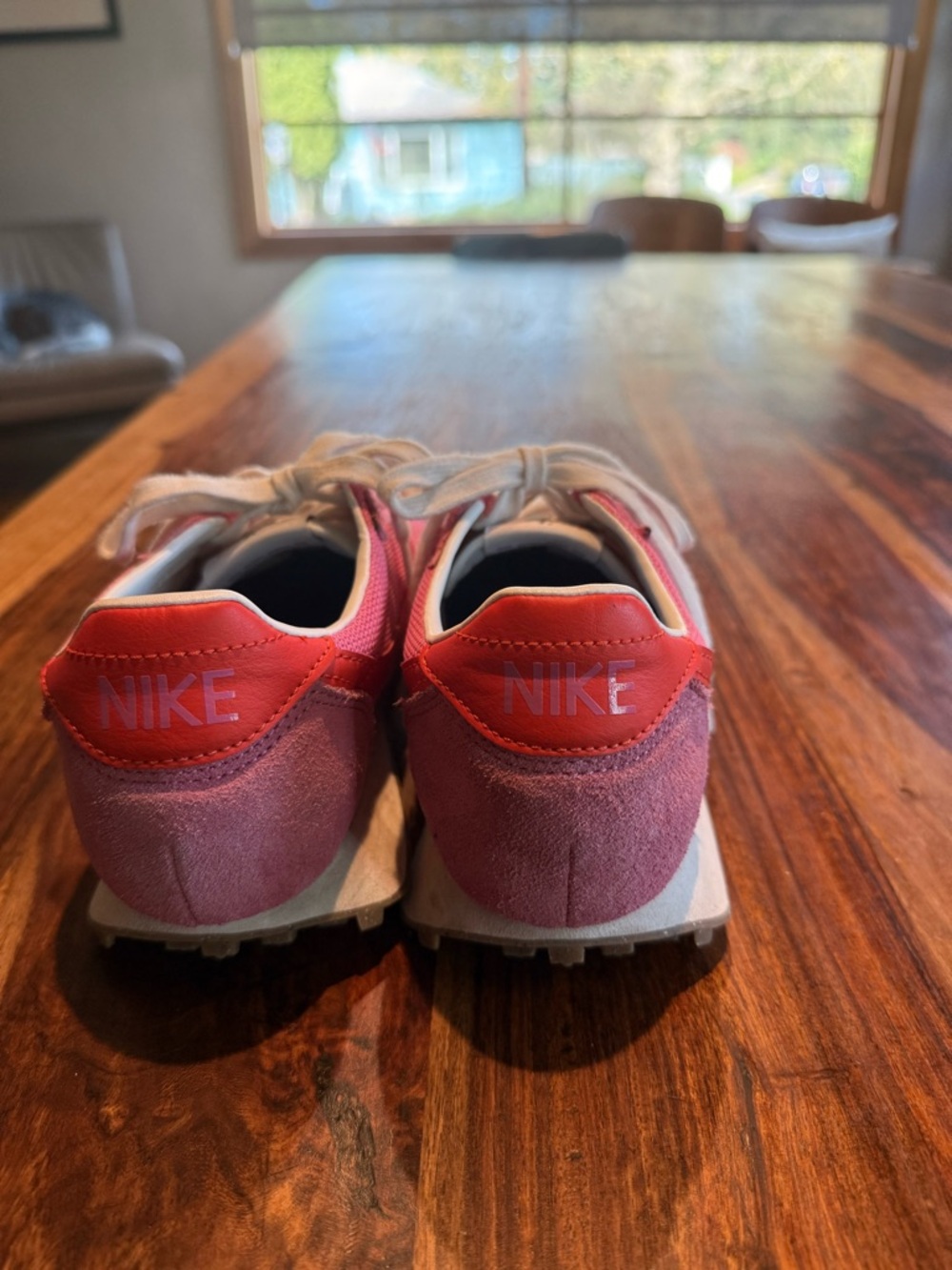 Nike Pink and Coral Women's Retro Runner Sneakers